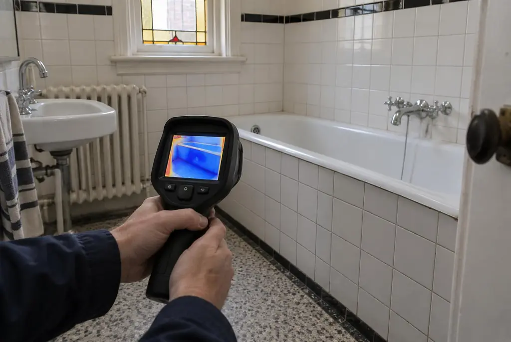 Lekdetectie Heemskerk – onderzoek in een badkamer van een oudere woning